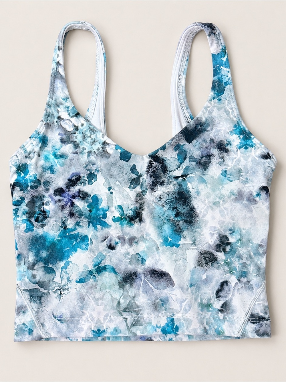 Lululemon Align Tank Women’s 0 Kaleidofloral Blue Floral Built-In Bra